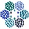 4500pcs+ Flatback Glass Hotfix Iron On Rhinestones Crystal for DIY Making with 1 Tweezer & 1 Picking Pen for Shoe, Cloth, Face Art, Bag, Manicure(3-Sizes, 6-colors, Blue Color Series)